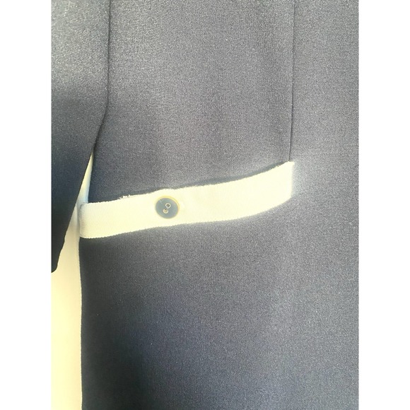 Talbots Dress Size 10P Navy Blue Professional Navel Midi 3/4 Sleeve Quiet Luxury - Picture 6 of 7